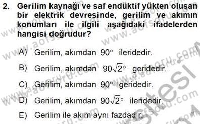 Güç Sistemleri Analizi Dersi Ara Sınavı Deneme Sınav Soruları 2. Soru