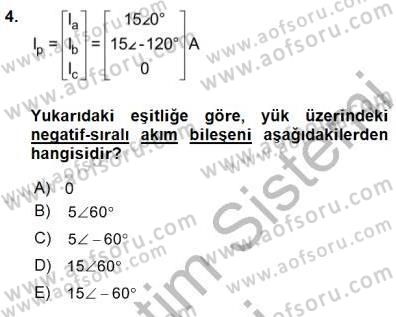 Güç Sistemleri Analizi Dersi 2015 - 2016 Yılı (Final) Dönem Sonu Sınavı 4. Soru