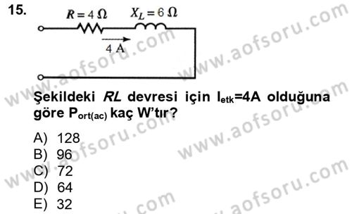 Elektrik Enerjisi İletimi ve Dağıtımı Dersi 2012 - 2013 Yılı (Vize) Ara Sınav Soruları 15. Soru