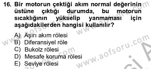 Elektrik Enerjisi İletimi ve Dağıtımı Dersi 2012 - 2013 Yılı (Vize) Ara Sınav Soruları 16. Soru