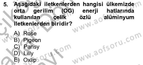Elektrik Enerjisi İletimi ve Dağıtımı Dersi 2012 - 2013 Yılı (Vize) Ara Sınav Soruları 5. Soru