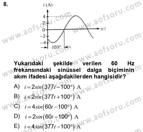 Elektrik Enerjisi İletimi ve Dağıtımı Dersi 2012 - 2013 Yılı (Vize) Ara Sınav Soruları 8. Soru