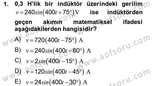 Elektrik Enerjisi İletimi ve Dağıtımı Dersi 2012 - 2013 Yılı (Final) Dönem Sonu Sınav Soruları 1. Soru