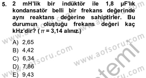 Elektrik Enerjisi İletimi ve Dağıtımı Dersi 2013 - 2014 Yılı (Vize) Ara Sınav Soruları 5. Soru