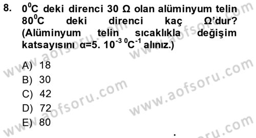 Elektrik Enerjisi İletimi ve Dağıtımı Dersi 2013 - 2014 Yılı (Vize) Ara Sınav Soruları 8. Soru