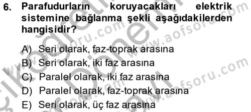 Elektrik Enerjisi İletimi ve Dağıtımı Dersi 2013 - 2014 Yılı (Final) Dönem Sonu Sınav Soruları 6. Soru