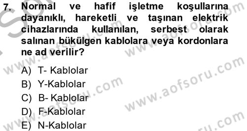 Elektrik Enerjisi İletimi ve Dağıtımı Dersi 2013 - 2014 Yılı (Final) Dönem Sonu Sınav Soruları 7. Soru