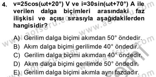 Elektrik Enerjisi İletimi ve Dağıtımı Dersi 2014 - 2015 Yılı (Vize) Ara Sınav Soruları 4. Soru
