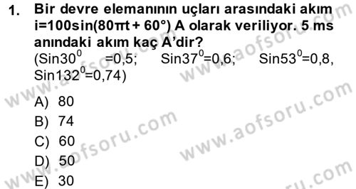 Elektrik Enerjisi İletimi ve Dağıtımı Dersi 2014 - 2015 Yılı (Final) Dönem Sonu Sınav Soruları 1. Soru