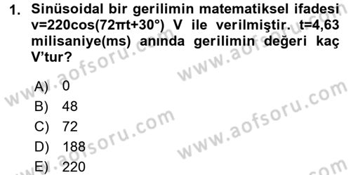 Elektrik Enerjisi İletimi ve Dağıtımı Dersi 2015 - 2016 Yılı (Vize) Ara Sınav Soruları 1. Soru