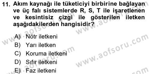 Elektrik Enerjisi İletimi ve Dağıtımı Dersi 2015 - 2016 Yılı (Final) Dönem Sonu Sınav Soruları 11. Soru