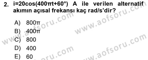 Elektrik Enerjisi İletimi ve Dağıtımı Dersi 2015 - 2016 Yılı (Final) Dönem Sonu Sınav Soruları 2. Soru