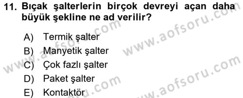 Elektrik Enerjisi İletimi ve Dağıtımı Dersi 2016 - 2017 Yılı (Vize) Ara Sınav Soruları 11. Soru