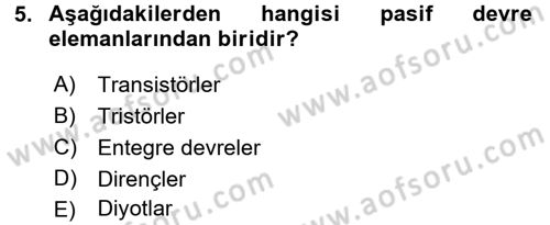 Elektrik Enerjisi İletimi ve Dağıtımı Dersi 2016 - 2017 Yılı (Vize) Ara Sınav Soruları 5. Soru
