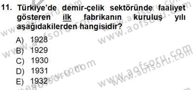 Sanayide Enerji Ekonomisi Dersi 2012 - 2013 Yılı (Vize) Ara Sınav Soruları 11. Soru