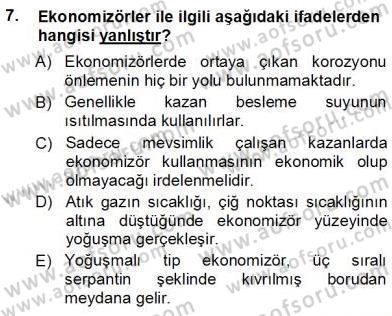 Sanayide Enerji Ekonomisi Dersi 2012 - 2013 Yılı (Vize) Ara Sınav Soruları 7. Soru