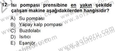 Sanayide Enerji Ekonomisi Dersi 2012 - 2013 Yılı (Final) Dönem Sonu Sınavı 12. Soru
