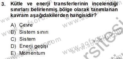 Sanayide Enerji Ekonomisi Dersi 2013 - 2014 Yılı (Vize) Ara Sınav Soruları 3. Soru