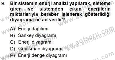 Sanayide Enerji Ekonomisi Dersi 2013 - 2014 Yılı (Vize) Ara Sınav Soruları 9. Soru