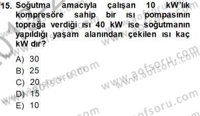 Sanayide Enerji Ekonomisi Dersi 2013 - 2014 Yılı (Final) Dönem Sonu Sınav Soruları 15. Soru