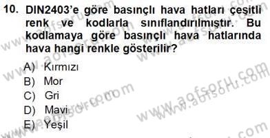 Sanayide Enerji Ekonomisi Dersi 2013 - 2014 Yılı Tek Ders Sınav Soruları 10. Soru