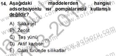 Sanayide Enerji Ekonomisi Dersi 2013 - 2014 Yılı Tek Ders Sınav Soruları 14. Soru