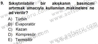 Sanayide Enerji Ekonomisi Dersi 2013 - 2014 Yılı Tek Ders Sınav Soruları 9. Soru