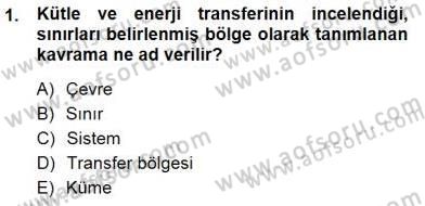 Sanayide Enerji Ekonomisi Dersi 2014 - 2015 Yılı (Vize) Ara Sınav Soruları 1. Soru