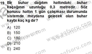 Sanayide Enerji Ekonomisi Dersi 2014 - 2015 Yılı (Vize) Ara Sınav Soruları 19. Soru