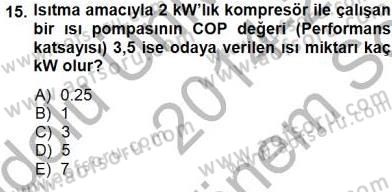 Sanayide Enerji Ekonomisi Dersi 2014 - 2015 Yılı (Final) Dönem Sonu Sınav Soruları 15. Soru