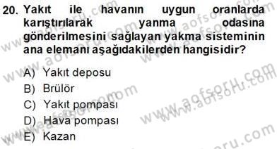 Sanayide Enerji Ekonomisi Dersi 2014 - 2015 Yılı (Final) Dönem Sonu Sınav Soruları 20. Soru