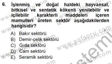 Sanayide Enerji Ekonomisi Dersi 2014 - 2015 Yılı (Final) Dönem Sonu Sınav Soruları 6. Soru