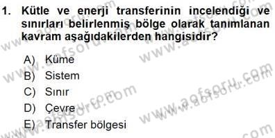 Sanayide Enerji Ekonomisi Dersi 2015 - 2016 Yılı (Vize) Ara Sınav Soruları 1. Soru