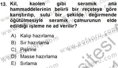 Sanayide Enerji Ekonomisi Dersi 2015 - 2016 Yılı (Vize) Ara Sınav Soruları 13. Soru