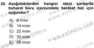 Sanayide Enerji Ekonomisi Dersi 2015 - 2016 Yılı (Vize) Ara Sınav Soruları 20. Soru