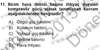 Sanayide Enerji Ekonomisi Dersi 2015 - 2016 Yılı (Final) Dönem Sonu Sınav Soruları 11. Soru