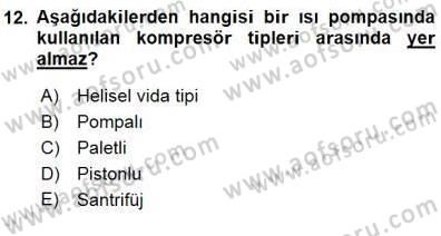 Sanayide Enerji Ekonomisi Dersi 2015 - 2016 Yılı (Final) Dönem Sonu Sınav Soruları 12. Soru