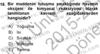 Sanayide Enerji Ekonomisi Dersi 2015 - 2016 Yılı (Final) Dönem Sonu Sınav Soruları 18. Soru