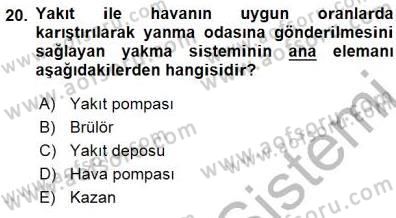 Sanayide Enerji Ekonomisi Dersi 2015 - 2016 Yılı (Final) Dönem Sonu Sınav Soruları 20. Soru