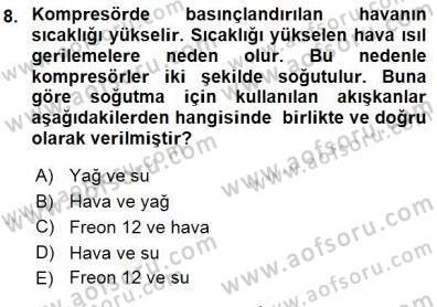 Sanayide Enerji Ekonomisi Dersi 2015 - 2016 Yılı (Final) Dönem Sonu Sınav Soruları 8. Soru