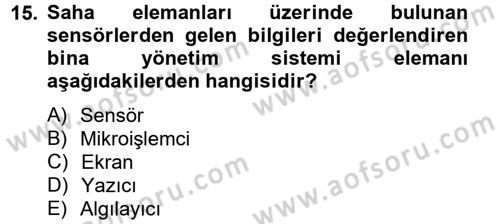 Isıtma Havalandırma ve Klima Sistemlerinde Enerji Ekonomisi Dersi 2012 - 2013 Yılı (Final) Dönem Sonu Sınavı 15. Soru