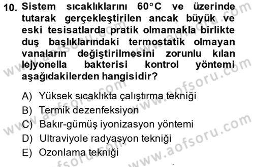 Isıtma Havalandırma ve Klima Sistemlerinde Enerji Ekonomisi Dersi 2013 - 2014 Yılı (Vize) Ara Sınav Soruları 10. Soru