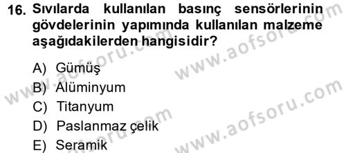 Isıtma Havalandırma ve Klima Sistemlerinde Enerji Ekonomisi Dersi 2013 - 2014 Yılı (Final) Dönem Sonu Sınav Soruları 16. Soru