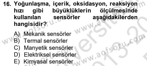 Isıtma Havalandırma ve Klima Sistemlerinde Enerji Ekonomisi Dersi 2013 - 2014 Yılı Tek Ders Sınav Soruları 16. Soru