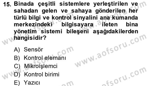 Isıtma Havalandırma ve Klima Sistemlerinde Enerji Ekonomisi Dersi 2014 - 2015 Yılı Tek Ders Sınav Soruları 15. Soru