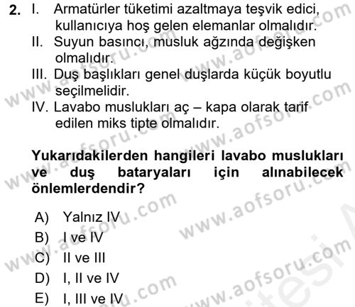Isıtma Havalandırma ve Klima Sistemlerinde Enerji Ekonomisi Dersi 2015 - 2016 Yılı (Vize) Ara Sınav Soruları 2. Soru