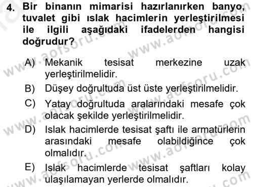 Isıtma Havalandırma ve Klima Sistemlerinde Enerji Ekonomisi Dersi 2015 - 2016 Yılı (Vize) Ara Sınav Soruları 4. Soru
