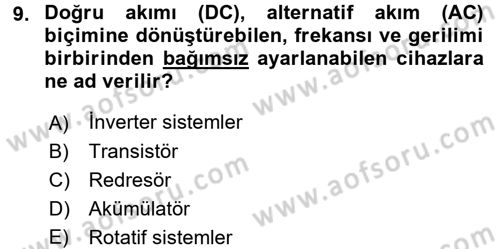 Isıtma Havalandırma ve Klima Sistemlerinde Enerji Ekonomisi Dersi 2015 - 2016 Yılı (Vize) Ara Sınav Soruları 9. Soru