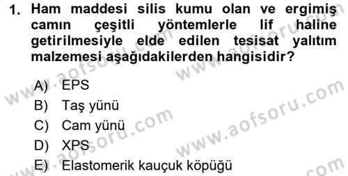 Isıtma Havalandırma ve Klima Sistemlerinde Enerji Ekonomisi Dersi 2015 - 2016 Yılı (Final) Dönem Sonu Sınavı 1. Soru