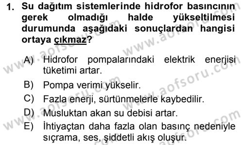 Isıtma Havalandırma ve Klima Sistemlerinde Enerji Ekonomisi Dersi 2015 - 2016 Yılı Tek Ders Sınav Soruları 1. Soru